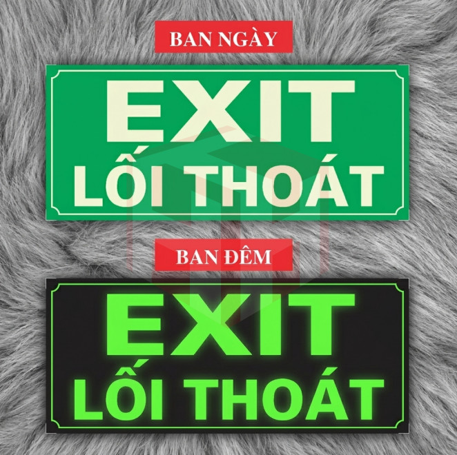 Biển EXIT lối thoát dạ quang